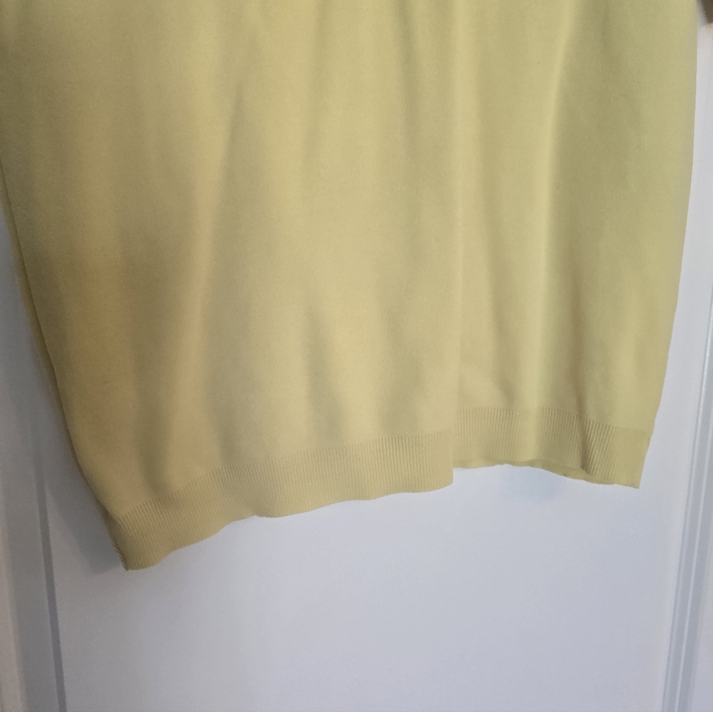 Vintage Montgomery Ward Ban Lon Polo Shirt Yellow Mens Medium Nylon Retro. GUC. - Picture 14 of 16